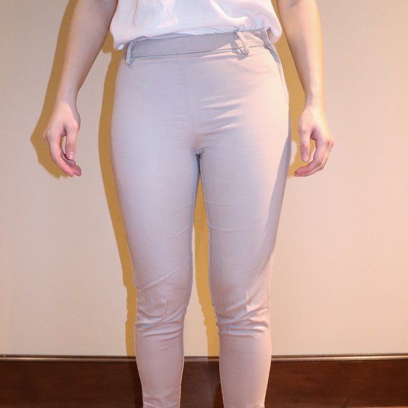 Beige Ankle-cut Dress Pants - Picture 2 of 3